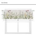thumbnail image 3 of Rustic Flower Valance Curtains for Kitchen Window Farmhouse Green Botanical Plant Valances Vintage Spring Wildflower Floral Window Treatment Drapes for Bathroom Living Room (55x18 Inch), 3 of 4