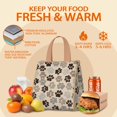 thumbnail image 5 of Paw Print Insulated Lunch Bag for Women & Adults,Large Portable Soft Cooler Lunch Bag,Thermal Food Storage Tote with Pearl Cotton,8.66L,8.75x5.75x9.5 Inch, 5 of 6