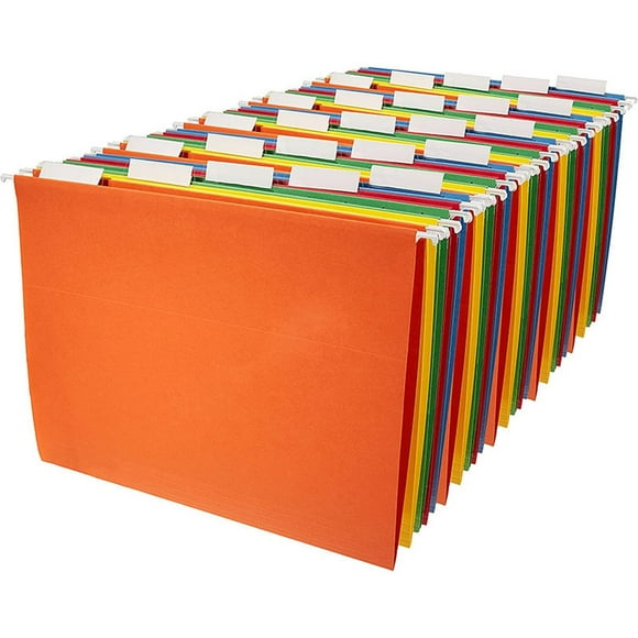 Hanging Organizer File Folders, Plastic 9.25x11.77" Hanging File Folders, 1 Pack Color Random Letter Size Hanging File Folders,Adjustable 1/5-Cut Tabs for Efficient Filing,Bulky Files, Sturdy