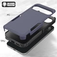 thumbnail image 4 of Decase for Google Pixel 9 Pro XL Case, Shockproof Heavy Duty Hybrid Protection Hard PC Shell Flexible TPU Bumper, Military Grade Drop Proof Durable Protective Case with Screen Protector,Darkblue, 4 of 5