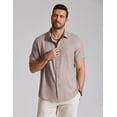 thumbnail image 2 of COOFANDY Men' Button Down Shirts Short Sleeve Casual Summer Shirts Beach Wedding Shirt, 2 of 6