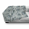 thumbnail image 3 of Floral Soft Flannel Fleece Blanket, Swirls Daisy Flower Bouquets Beauty Exquisite Flourishing Nature Essence, Cozy Plush for Indoor and Outdoor Use, 50" x 60", Sky Blue Grey Apricot, by Ambesonne, 3 of 6