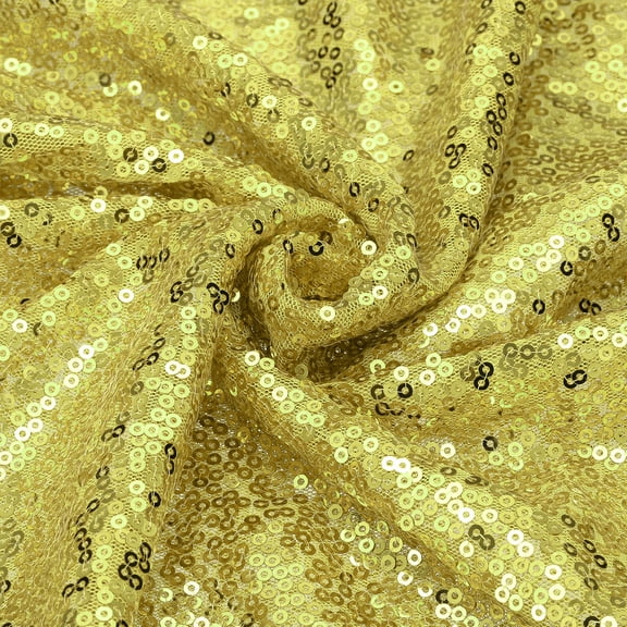 Light Yellow Sequin Fabric, by The Yard, 1 Yard Length 4.3ft Wide Sequin Velvet Fabric Shiny Sparkly Cloth for DIY Sewing, Dress, Backdrop, Tablecloth, Table Runner