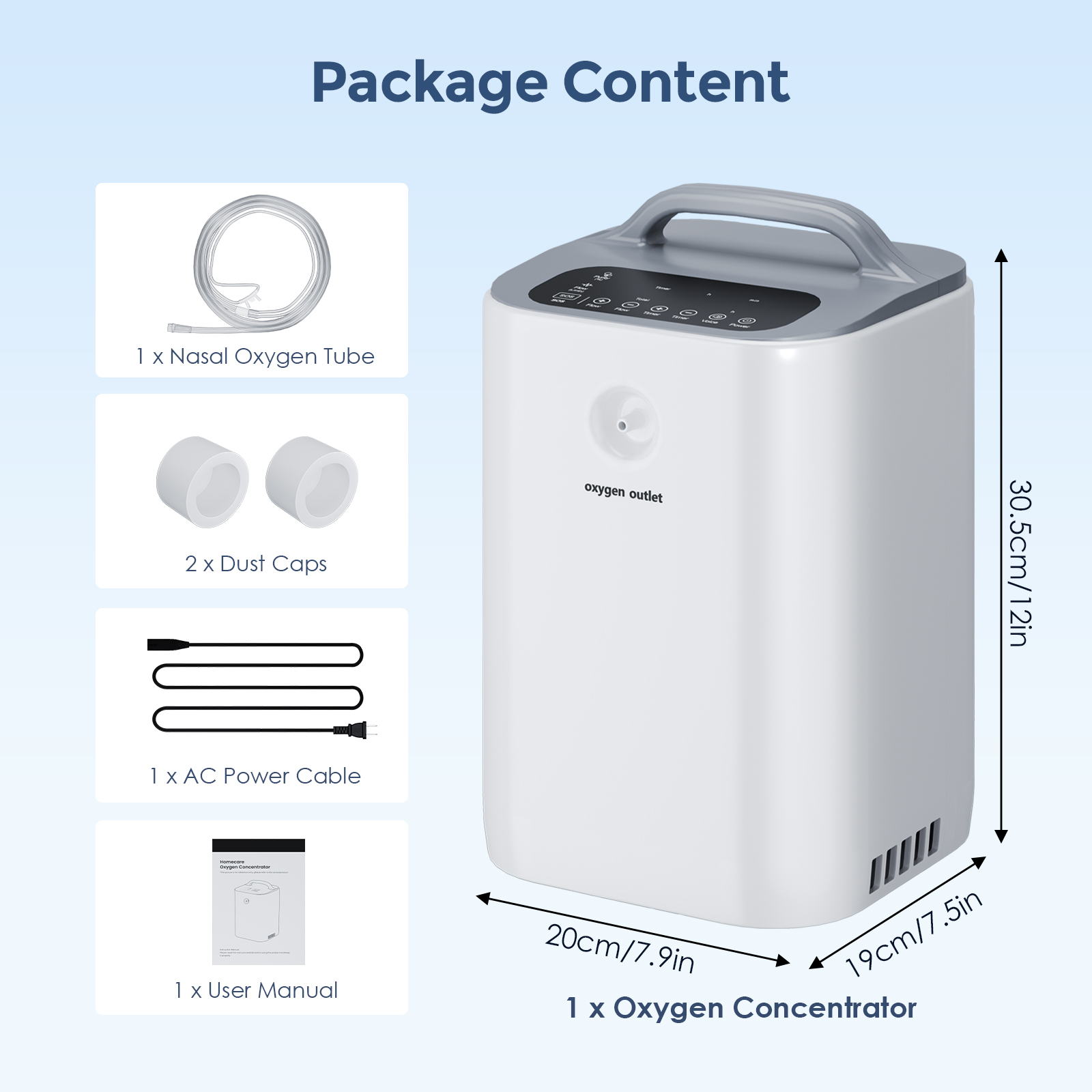 YANGKING L Indoor Con𝘵𝘪nus Household O2 Tube Machine,ÇoncnetraTOR,Full Accessories,Quiet Design