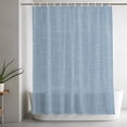 thumbnail image 5 of Shower Curtains for Bathroom-36"x72",Sky Blue Solid Color Waterproof Bath Curtain Grommet Shower Curtain Set with Hooks, 5 of 9