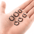 thumbnail image 4 of Juego de 10 pares de aretes de aro de plata para mujer, de acero quirúrgico, ligeros Xtellar negro, 4 of 4