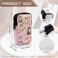 thumbnail image 6 of SEANATIVE Double Glasses Case with Zipper, Soft Eyeglass Cases Sunglasses Pouch Travel Eyeglasses Case Organizer Portable Reading Glasses Pouch Bag for Women Men, Cat Heart-shaped Pattern Pink, 6 of 7