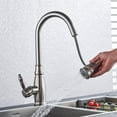Kitchen Sink Taps with Pull Out Spray Brushed Nickle Kitchen Hot and