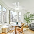 thumbnail image 3 of SUNMORY 22" Ceiling Fan, Low Profile for Bedroom & Kitchen, 6 Wind Speeds, White, 3 of 6