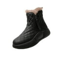 thumbnail image 1 of Bottes de Neige d'Hiver Doublées Chaudes Bottines de Mode pour Randonnée Randonneur Hiver 39 Noir, 1 of 9