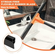 JEHONN Floor Squeegee Heavy Duty with Long Handle (Orange)