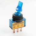 thumbnail image 4 of 10 unidades, 12 V 20 A, conexiones de interruptor de encendido y apagado, tierra, amarillo, rojo, azul, verde, interruptor de coche con botón de luz, orificio de montaje de 12 mm, 4 of 4