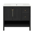 thumbnail image 6 of Château 36" Freestanding Bathroom Vanity in Black Oak with Sink Top, 6 of 9