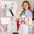 thumbnail image 6 of Xoenoiee Panda Heart Daisy Flower Print Girls Sweatshirt Kids Long Sleeve Hoodie Oversized Fashion Pullover Tops Half Zipper Crop Tops Fall Clothes, 11-12 Years, 6 of 7