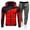 Red%GC%, variant on Men's Sweatsuit 2 Piece Sets Casual Men's Jogging Tracksuit Set Patchwork Color Zip Cardigan Jacket Pants Thick Sweat Suit for Men Warm Fall Winter Athletic Track Suit Outfits