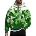 thumbnail image 2 of Sudadera con capucha para hombre, estilo casual, con cuello redondo, estampado, manga larga, blusa de poliéster, 2 of 6