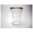 thumbnail image 4 of Weck Canning Jars - 743ml Transparent Glass Food Storage Containers with Airtight Lids - 3/4 Liter Tall Jars Set of 4, 4 of 6