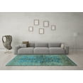 thumbnail image 3 of Ahgly Company Indoor Round Oriental Light Blue Industrial Area Rugs, 8' Round, 3 of 4