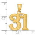thumbnail image 2 of Diamond2Deal 14K Yellow Gold Polished Etched Number 31 Pendant for Women, 2 of 6