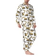 thumbnail image 2 of Salouo Funny Excavator Print Button-Front Long Sleeve Pajama Set for Men, Soft 2Pjs Men's Long Sleeve Sleepwear-Medium, 2 of 7