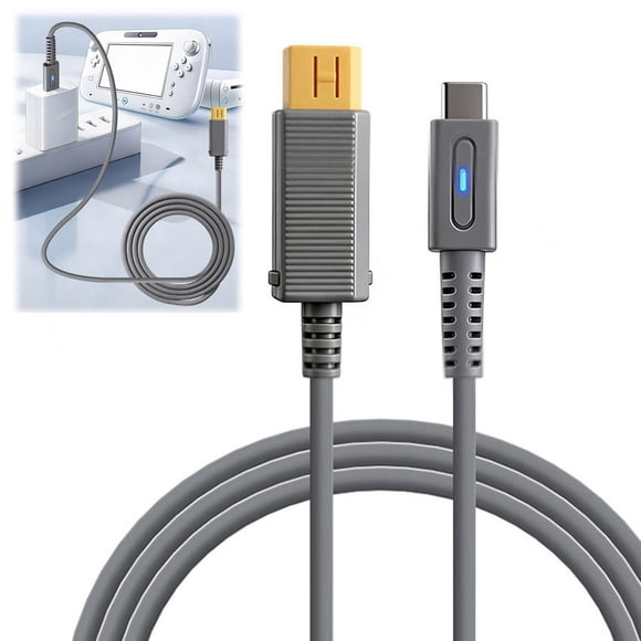 Generic Brand Wii U Console Power Cord Charger Cable, 1.8M Heavy Duty PVC AC Adapter for Nintendo Wii U Game Console, Black, Flexible & Long-Lasting