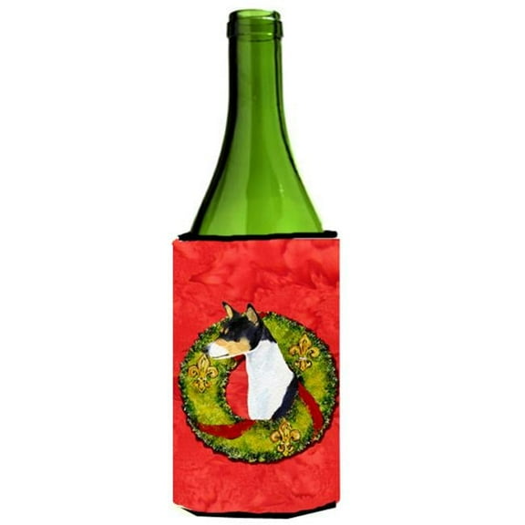 Basenji Cristmas Wreath Wine bottle sleeve Hugger