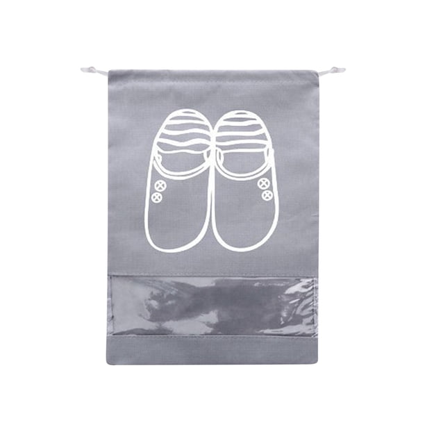 Fiudx Liquidación de ahorros de verano 1 bolsa de zapatos de viaje, bolsas de almacenamiento de zapatos no tejidas con cordón, organizadores de zapatos portátiles grandes para el hogar y bolsas de za