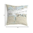 thumbnail image 2 of Betsy Drake Interiors Alexandria Bay, NY Nautical Map Noncorded Indoor/Outdoor Pillow 18x18, 2 of 2