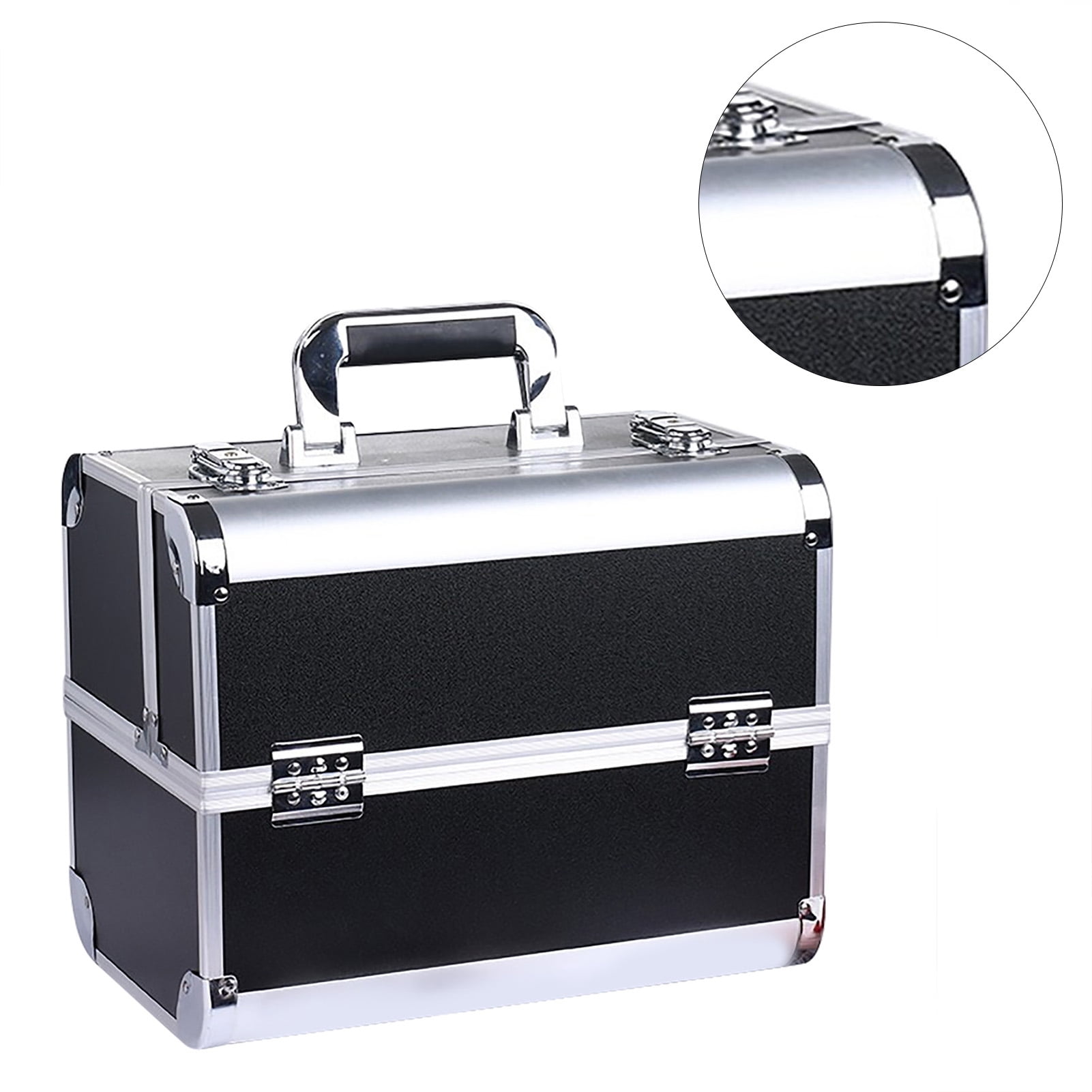 Cosmetic Case,Portable Makeup Case Multilayer Cosmetic Train Case