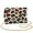 Christmas Leopard Print, variant on Floral Print Beige Violet Small Crossbody Bag Women's Shoulder Handbag PU Leather Cross Body Purses Crossover Shoulder Bag with Metal Buckle