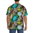 thumbnail image 3 of Sikiie Easter Egg1 Men's Wrinkle Free Untucked Cuban Shirt Business Casual Button Down Shirts Short Sleeve ShirtMedium, 3 of 5