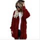 thumbnail image 1 of Cárdigan de lana doble para mujer, chaqueta de manga larga de felpa, abrigo cálido con capucha, prendas de vestir exteriores de gran tamaño, Color sólido, Otoño e Invierno, 1 of 5