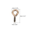 thumbnail image 2 of 200 Pack Small Screw Eye Hooks Mini Eyelets Screws, 4x8x1mm, Copper Tone, 2 of 5