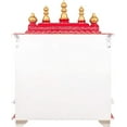 thumbnail image 5 of Wooden Temple Pooja Mandir Pooja Mandap Wall Hanging Handmade Rajasthani Multicolor Painted Temple Home & Office Home Temple, Red, Temple, Standard, 5 of 5