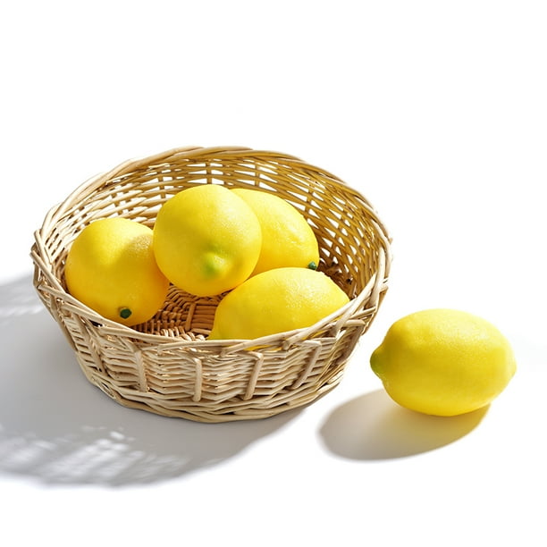 1Pcs Artificial Lemon Plastic Fruit Yellow Lemon Wedding Decoration EVA