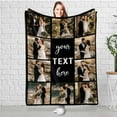 thumbnail image 3 of Personalized Photo Blanket for Family, Customized Bed Blanket with 10 Pictures for Mom Dad Custom Photos Throw Blanket for Best Friends, Personalized Gifts for Couple Girlfriend Boyfriend Blankets, 3 of 5