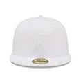 thumbnail image 2 of Men's New Era Miami Marlins White on White 59FIFTY Fitted Hat, 2 of 6