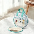 thumbnail image 3 of Embroidery Bag Organizer Round Storage Project Bag With Handle Multiple Pockets For Hoops Threads Tools Home Textile Storage, 3 of 5