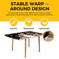 thumbnail image 4 of Black Christmas Snowman Table Cloths for 4 Foot Rectangle Tables, Xmas Snowflake Elk Tree Balls Patio Waterproof Elastic Fitted Tablecloths, Washable Rectangular Table Cover for Camping, 4 of 8
