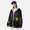 thumbnail image 5 of Gaeub Mardi Gras with Flamingo Men's and Women's UPF 50+ Long-Sleeved Sun Protection Clothing, Fishing Shirt Long Sleeve Zip - Large, 5 of 9