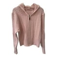 thumbnail image 4 of Ediodpoh Zip up Knit Cardigan for Women Long Sleeve Sweater Outerwear Short Casual Jacket for A Slim Pink, 4 of 4