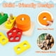 thumbnail image 2 of Pebira Montessori Juguetes para niños de 1 a 3 años Niñas Niños pequeños Juguetes de madera para clasificar y apilar para niños pequeños y niños Juguetes educativos preescolares Reconocimiento de colo, 2 of 7