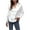 White, variant on Odeerbi Shirts for Women Oversized Trendy Turndown Collar Long Sleeve Solid Color 2025 Casual Shirt Tee Tops White