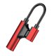 thumbnail image 1 of Cable cargador de auriculares 2 en 1 tipo C a adaptador de cable de audio de 3,5 mm Reemplazo para Huawei Mate10 Xiaomi, rojo Kearding DZ4207-02, 1 of 2