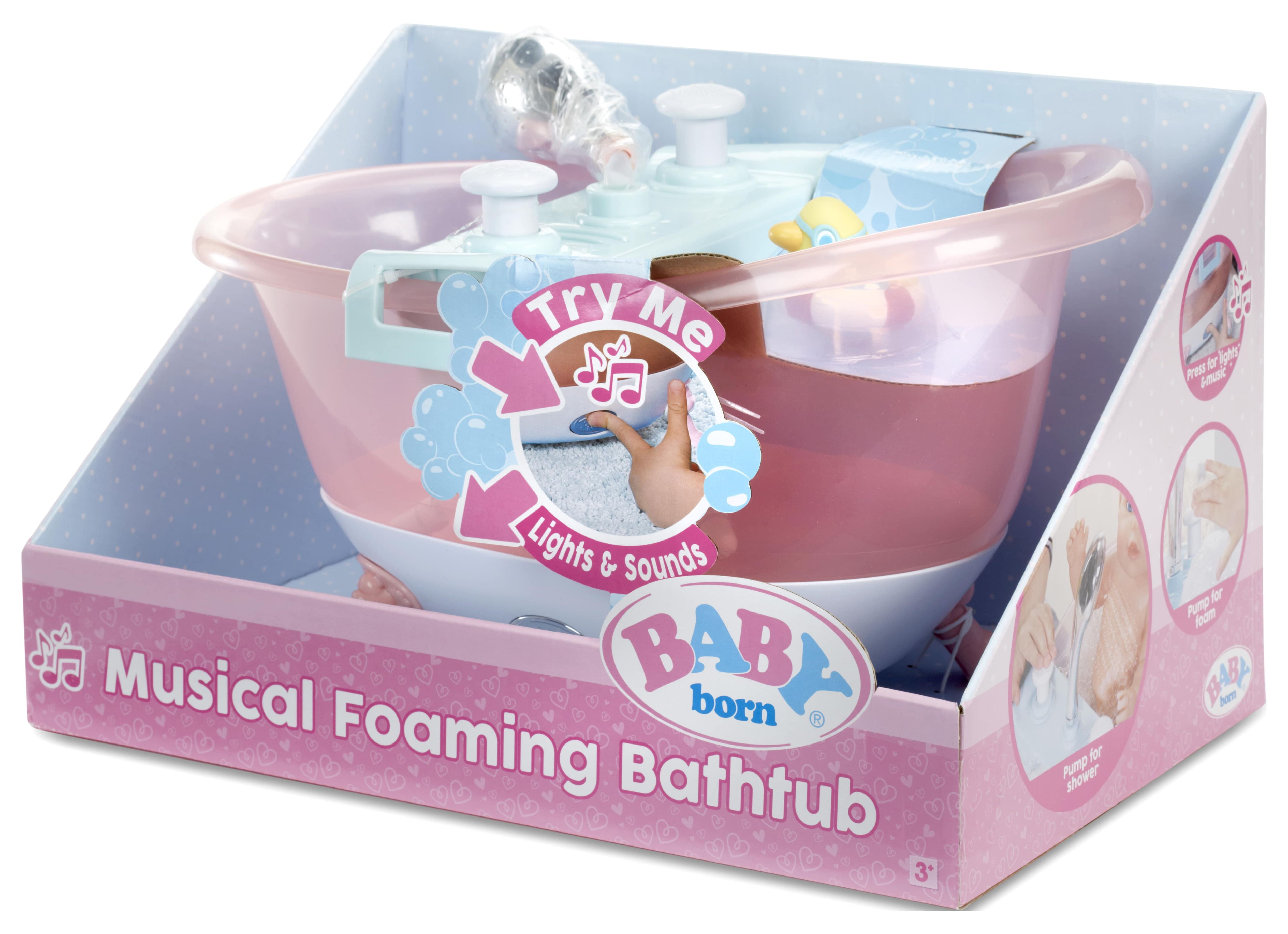 Musical foaming hot sale bathtub baby born