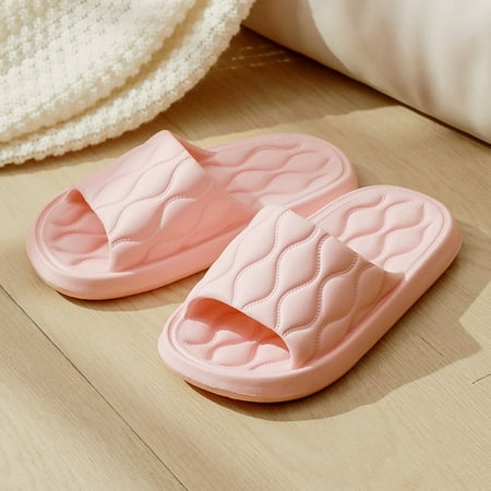 

Rhombic home eva slippers thick-soled women‘s summer non-slip shit feeling home slippers couple bathroom