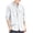White, variant on Riecok Mens Shirt Jacket Long Sleeve Collared Solid Color Coat Casual Lightweight Clothes Black 3XL