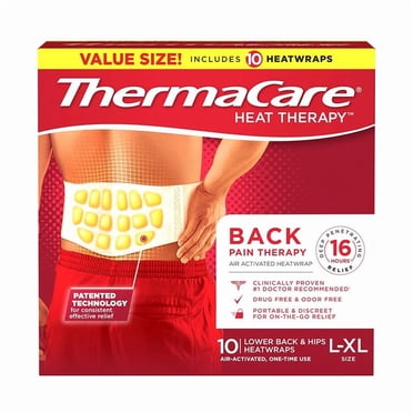ThermaCare Lower Back & Hip HeatWraps - L/XL, 10 ct.