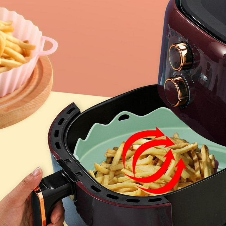 1pc Reusable Silicone Air Fryer Liner - Stretchable & Foldable Silicone  Liner - Durable Silicone Mold For Air Fryer