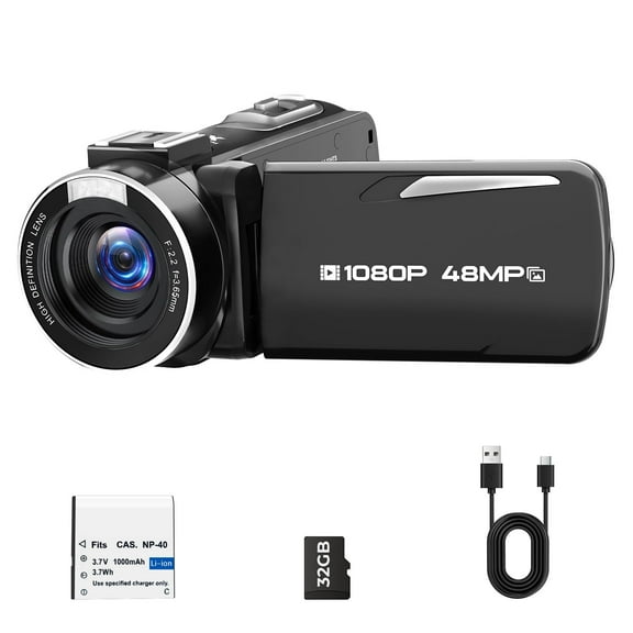 Campark AC25 1080P 30FPS Video Camera 48MP Photo 3" 270° Screen Digital Camcorder for Kids Teens Students